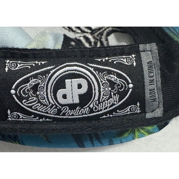 Double Portion Supply Snapback Hat ALOHA Floral Tropical Hawaiian Vaca Black Cap - Picture 6 of 11